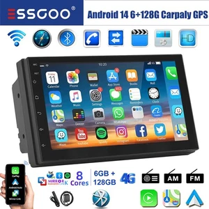 7" Doppel 2 Din Autoradio mitGPS NAVI Android14 Stereo Bluetooth Carpaly 6+128GB - Bild 1 von 11