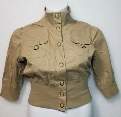 CHAQUETA CORTA MUJER CATO TOP TALLA MED CAQUI  Foto 1 de 4