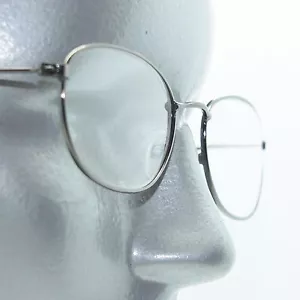 Lesebrille glänzend grau Metall mittleres rechteckiges Gestell +1,50 Gläser - Bild 1 von 4