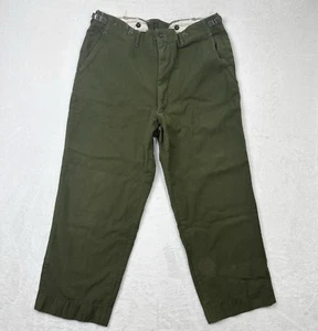 Pantalones de Campo Ejército De Colección Para Hombre Grandes 36x28 Años 50 Verde Militar 55-T Cold Drab - Imagen 1 de 15
