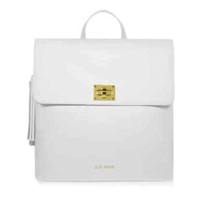 JOY & IMAN Zaino Chic in Pelle con Nappa con RFID, Bianco - Foto 1 di 3