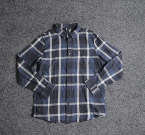 Volcom Flannel Mens Medium Curwin LS Plaid Skater Button Up Shirt Blue - Picture 1 of 11