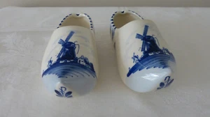 Ein Paar Porzellan Holländische Schuhe Souvenir - Bild 1 von 3