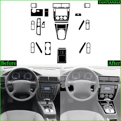 Kit de 31 piezas cubierta interior completa negra piano para Volkswagen Passat B5 1996-06 Foto 1 de 4