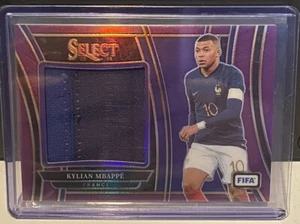 2023-24 Panini Select FIFA Kylian Mbappe Jumbo Swatch Purple 48/49 FRANCE - Picture 1 of 2