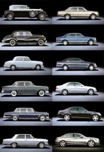 Impresión de póster artístico Mercedes Benz Clase S Generación - Imagen 1 de 1