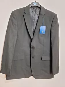 Aston & Gunn Pinstripe Long Suit Jacket Blazer Men Size 44 Black New RRP 80,00 - Picture 1 of 13