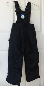 Slalom Unisex Black Bib Snow Pants Kids Youth Size XS 4-5 Nylon - Picture 1 of 9