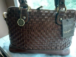 Patricia Nash Handtasche Leder Augusta geflochten cognac limitierte Auflage nur 300 hergestellt - Bild 1 von 8