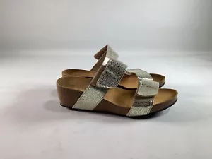 Womens Lola Sabbia Liat Gold Leather Sandals NEW - Picture 1 of 7