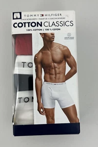 Tommy Hilfiger Boxer Briefs 3-Pack Size Medium Cotton Classics Red, Blue & White - Picture 1 of 8