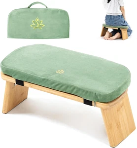Meditation Bench, Bamboo Meditation Stool, Folding Kneeling Meditation Bench, Se - Picture 1 of 12