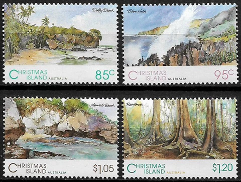 Christmas Is #350-3 Mint Never Hinged Set - Scenic Views Cover