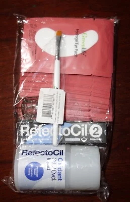 Kit completo de parches y oxidantes para pestañas RefectoCil azul negro tinte y ojos Foto 1 de 2