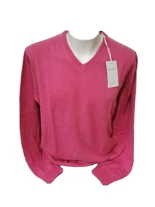 Maglione a V Maica maglione a V taglia XL 54 rosa 100% cotone - Foto 1 di 6