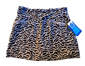 New Womens GG BLUE Skort Beige Brown Safari 3 pocket 50 UPF Wicking XS New - Picture 1 of 2
