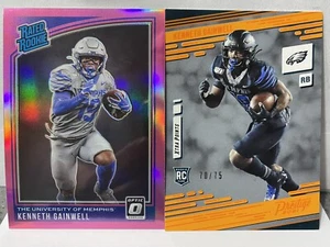 Lot(2)2021 Prestige Kenneth Gainwell RC Xtra Points Orange /75+Rated Rookie Pink - Picture 1 of 7