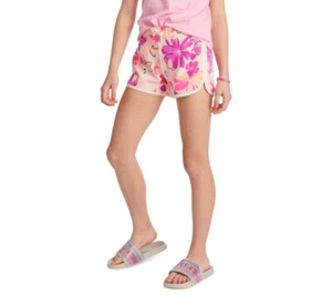 Girls Justice Fleece Printed Dolphin Shorts Size XS 5-6 Tropical Flowers NWT - Picture 1 of 4