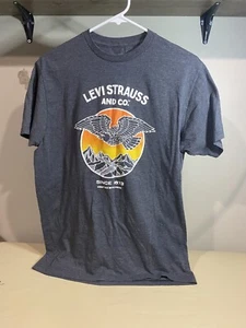 Vintage Levi Strauss T-shirt With Eagle Sunset Size Medium - Picture 1 of 3