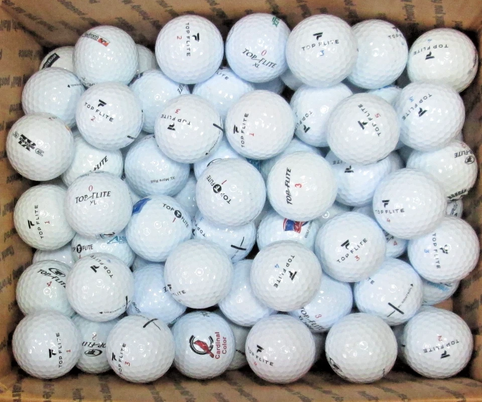 100 AAAAA / AAAA+ White Top Flite Golf Balls - Assorted Models - Image 1 of 1