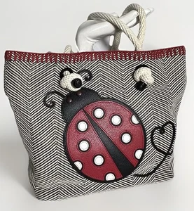 Brighton Dotty Lady Bug Poppyville Handtasche Beuteltasche Tasche schwarz weiß gepunktet selten - Bild 1 von 12