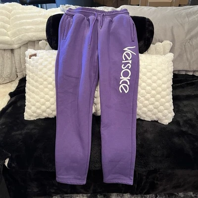 Pantalones deportivos Versace morados con logotipo para mujer medianos Foto 1 de 4