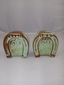Vintage Frankoma Oklahomas Golden Jubilee Pferdeshow Salz- und Pfefferstreuer - Bild 1 von 8