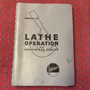 Libro de mesas de maquinista y operación de torno Atlas vintage 🇺🇸 ¡Bonito! - Imagen 1 de 11