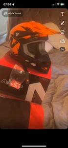 motorbike helmet orange and black never been used new with tags - Picture 1 of 1