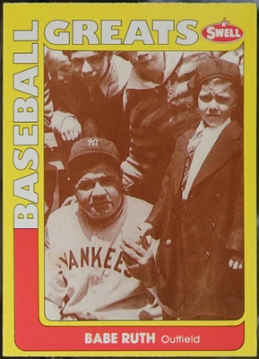 1991 Swell Baseball Greats Baseball Babe Ruth #124 - Image 1 of 2