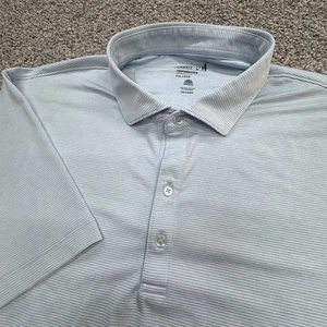 Johnnie-O Men’s Performance Polo XXL Blue White Striped UPF 50+ - Picture 1 of 6