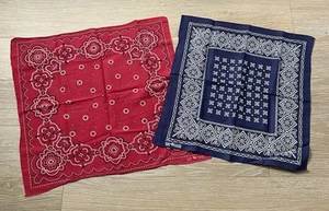 Vintage 1970s 80s Lot of 2 FAST COLOR Bandanas Trunk Up & Down Elephant RARE - Picture 1 of 12
