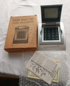 Saturn World Time Clock Calendar Calculator Silverstone Lockheed Martin New - Picture 1 of 7