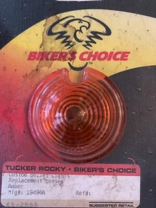 19494A BIKERS CHOICE      CUSTOM BULLET LIGHT REPLACEMENT LENSE AMBER NOS - Picture 1 of 1