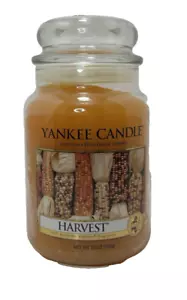 Yankee Candle "Harvest" `Halloween 22 Oz  Jar Candle With used Large Autumn Fall - Picture 1 of 5