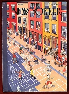 The New Yorker Magazine ~ July 9, 1938 ~ Ilonka Karasz Kids Playing on Street - Picture 1 of 6