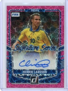 Henrik Larsson 2024-25 Panini Donruss Signature Series pink velocity autograph - Picture 1 of 4