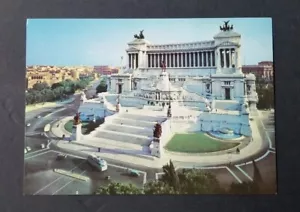 Rom Italien Vintage Postkarte ~ Venezia Platz und Altar des Landes unverpostet - Bild 1 von 3