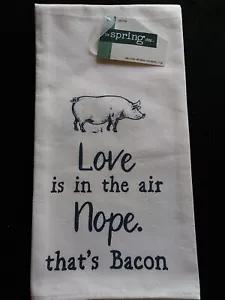 Küchentuch Baumwolle Mehlsack Schwein Liebe in Luft Nope das ist Speck Küchentuch - Bild 1 von 6