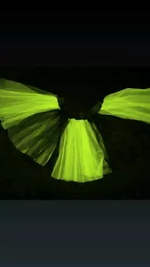 Tutu-Rock 2-farbig UV limette schwarz Streifen Tanz Clubwear Rave Halloween Weihnachten - Bild 1 von 1