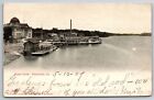 Rockford Illinois~Sternwheeler at Boat Landing~Ice Cream Soda Shack~1907 B&W PC
