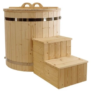 Cold Tub - Tauchbecken - Eisfass - Edelstahl mit Holzverkleidung - Bild 1 von 10