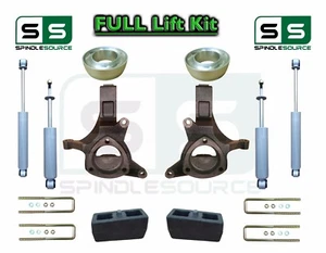 Spindle Lift Kit 6" / 4" SHOCKS FOR 99 - 07 Chevrolet Silverado Sierra 1500 2WD - Picture 1 of 1