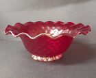 Vintage Stunning Murano (or Similar) Small Ruby Red with Gold Bowl