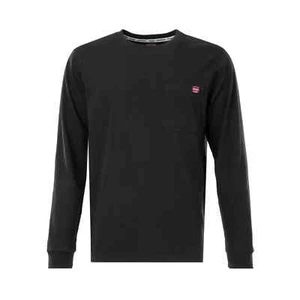 Wrangler Workwear Men's Long Sleeve Heavyweight Pocket T-Shirt Large Black 4s3 - Picture 1 of 7