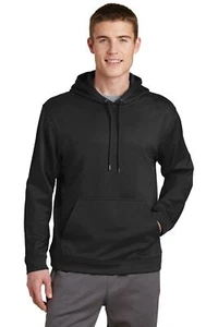 Sport-Tek F244 Men's Long Sleeve Sport Wick Fleece Pullover Jumper Hoodie - Picture 1 of 17