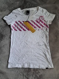 T shirt bianca panca nuova con etichette con logo panca e dettagli. Taglia S. - Foto 1 di 3