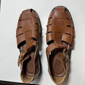 Beverly Hills Polo Club Closed Toe Caged Sandals Men's Sz 10 Tan - Picture 1 of 7