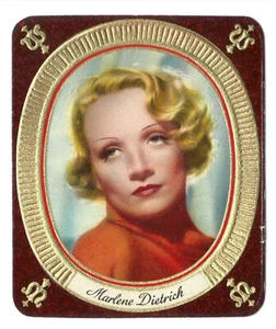 #19 Marlene Dietrich 1936 Garbaty Passion Film Star geprägte Zigarettenkarte - Bild 1 von 1