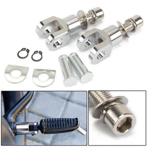 2X 39MM For Harley Softail FXST FXR Passenger Foot Pegs Support Mount Clevis Kit - Picture 1 of 4